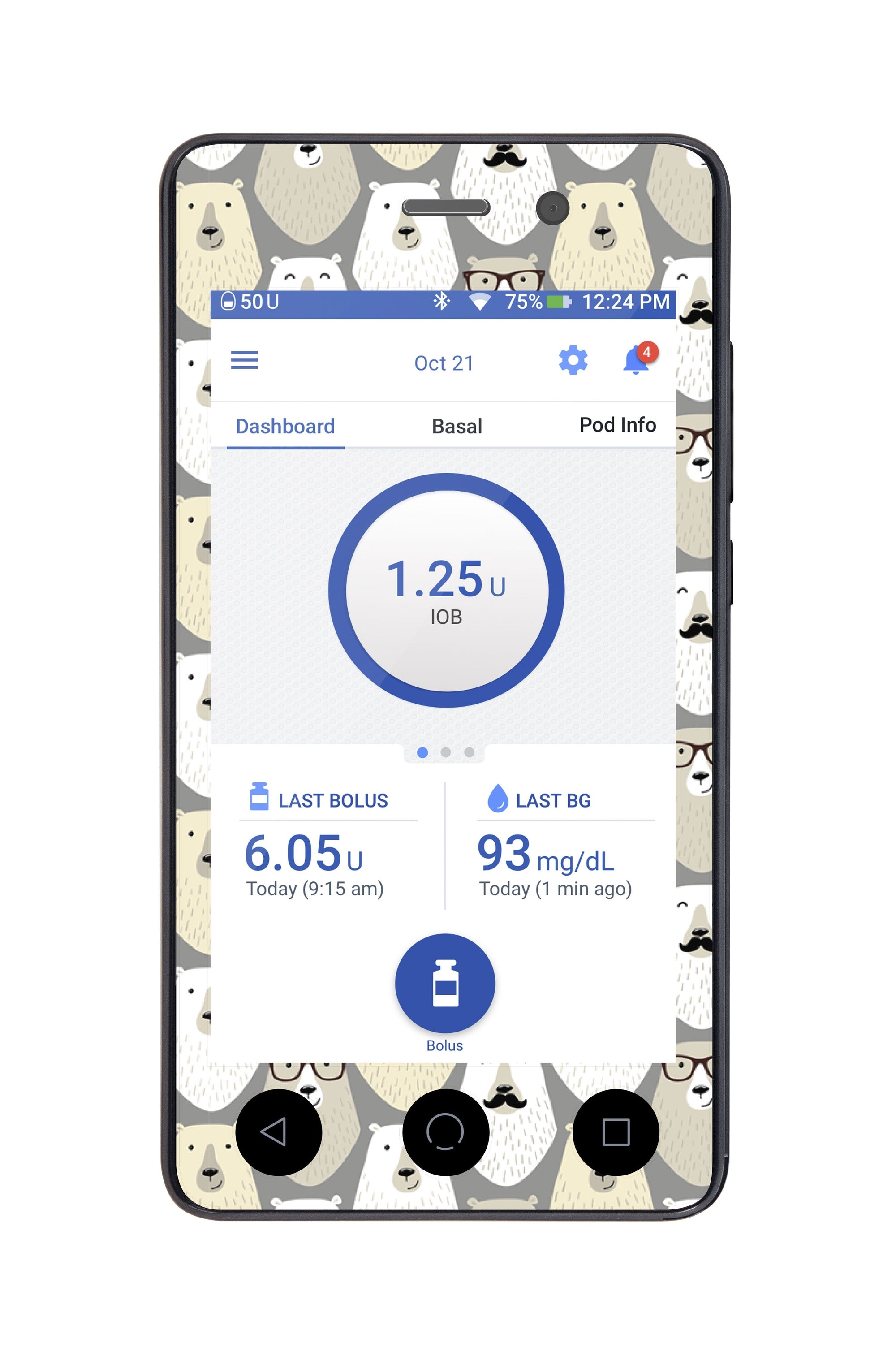 Mr. Bear Omnipod Dash Peelz For Pdm