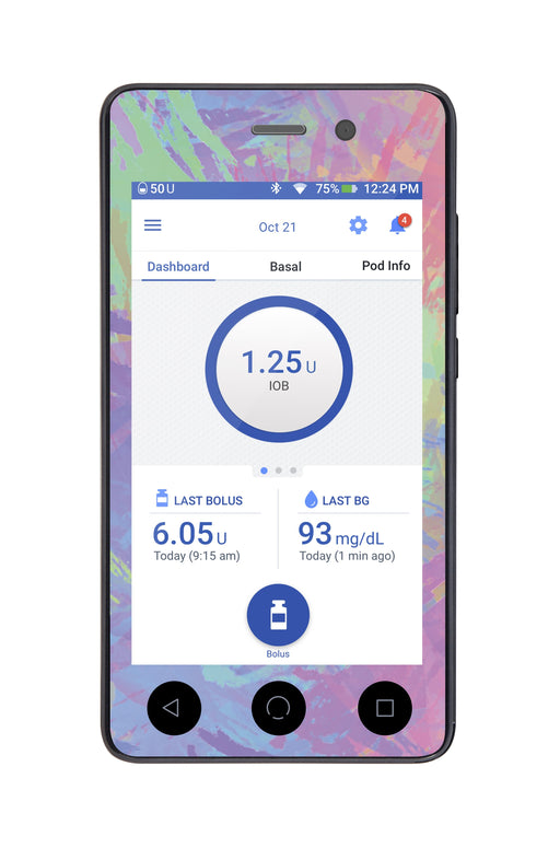 Multi-Color For Omnipod Dash Peelz Pdm