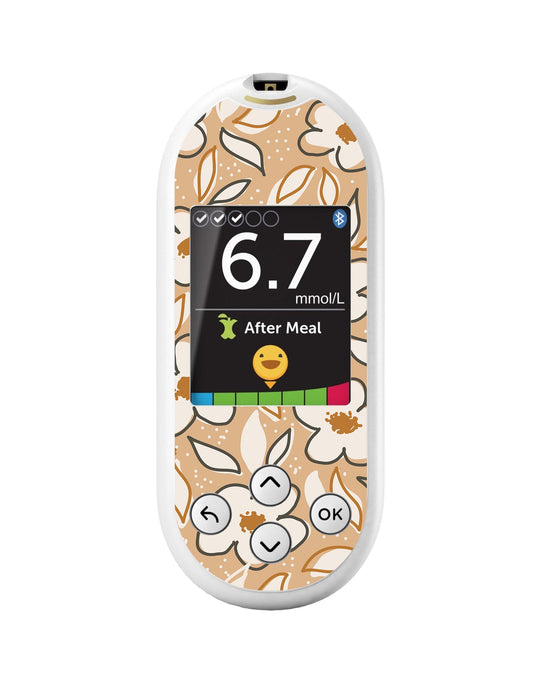 Muted Floral for OneTouch Verio Reflect Glucometer-Pump Peelz