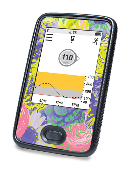 Neon Floral DEXCOM G6 Touchscreen Receiver-Pump Peelz