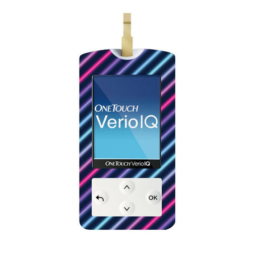 Neon Stripes For Onetouch Verio Iq Glucometer Peelz Verioiq