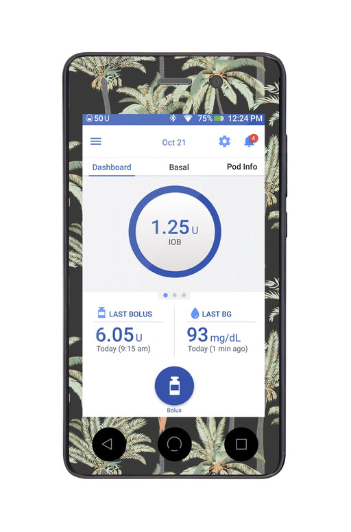 Night Palms Omnipod Dash Peelz For Pdm