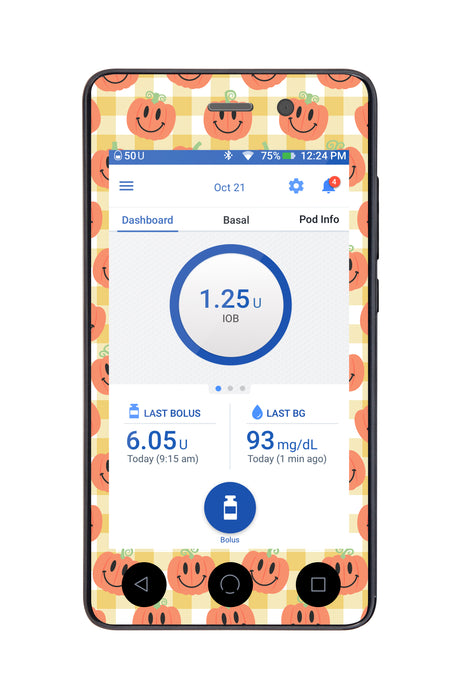 Pumpkin Smilies for Omnipod DASH™