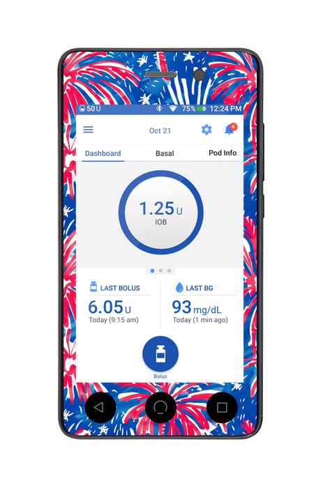 Watercolor Fireworks for Omnipod DASH™