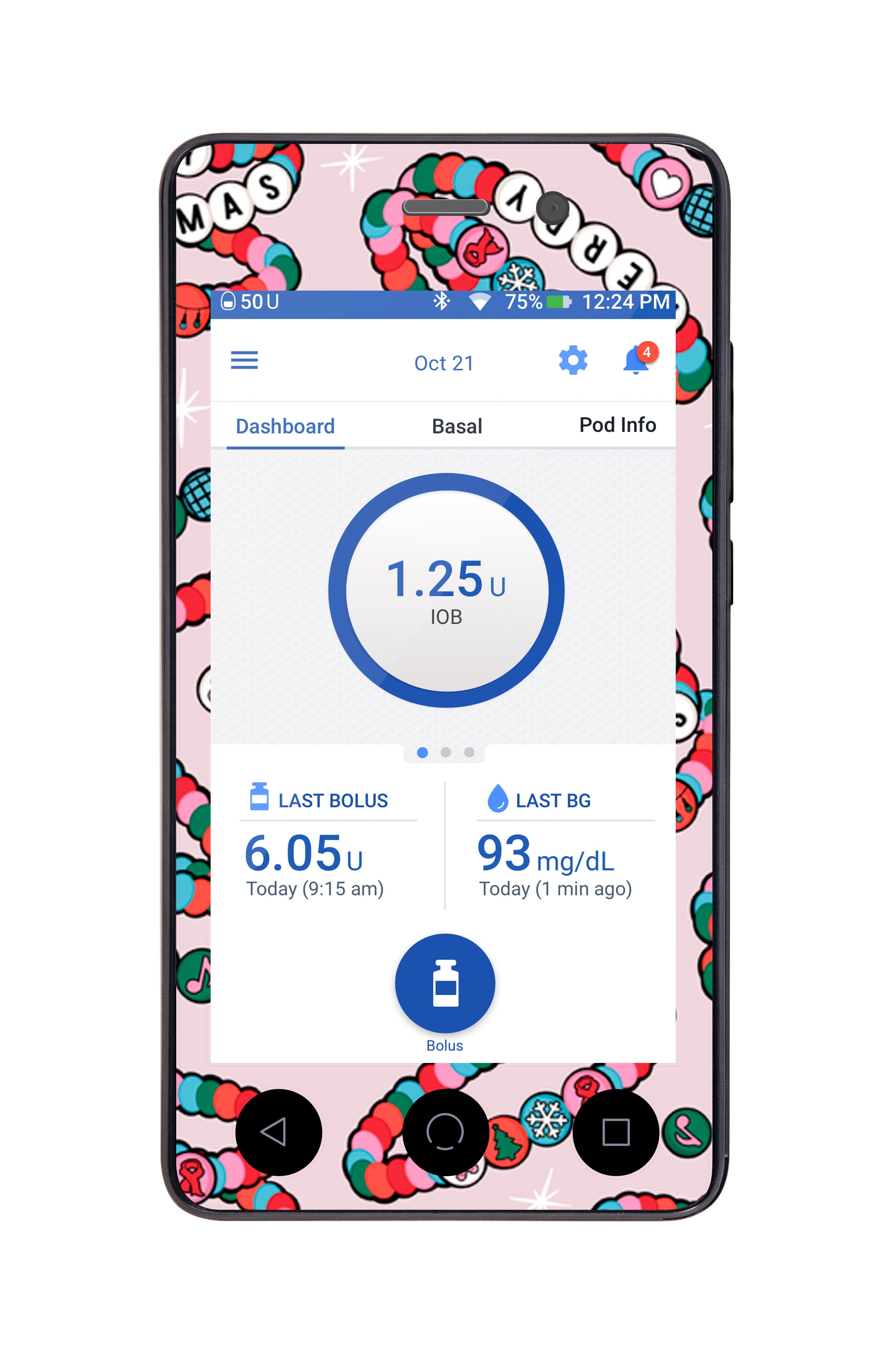 Merry Swiftmas Sticker for Omnipod DASH® PDM – Pump Peelz