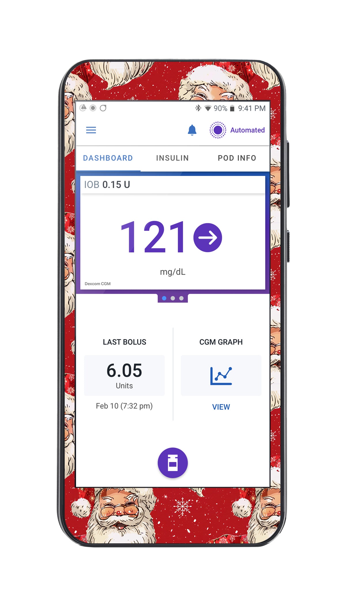 Jolly Old Saint Nick Sticker for Omnipod® 5 Controller – Pump Peelz