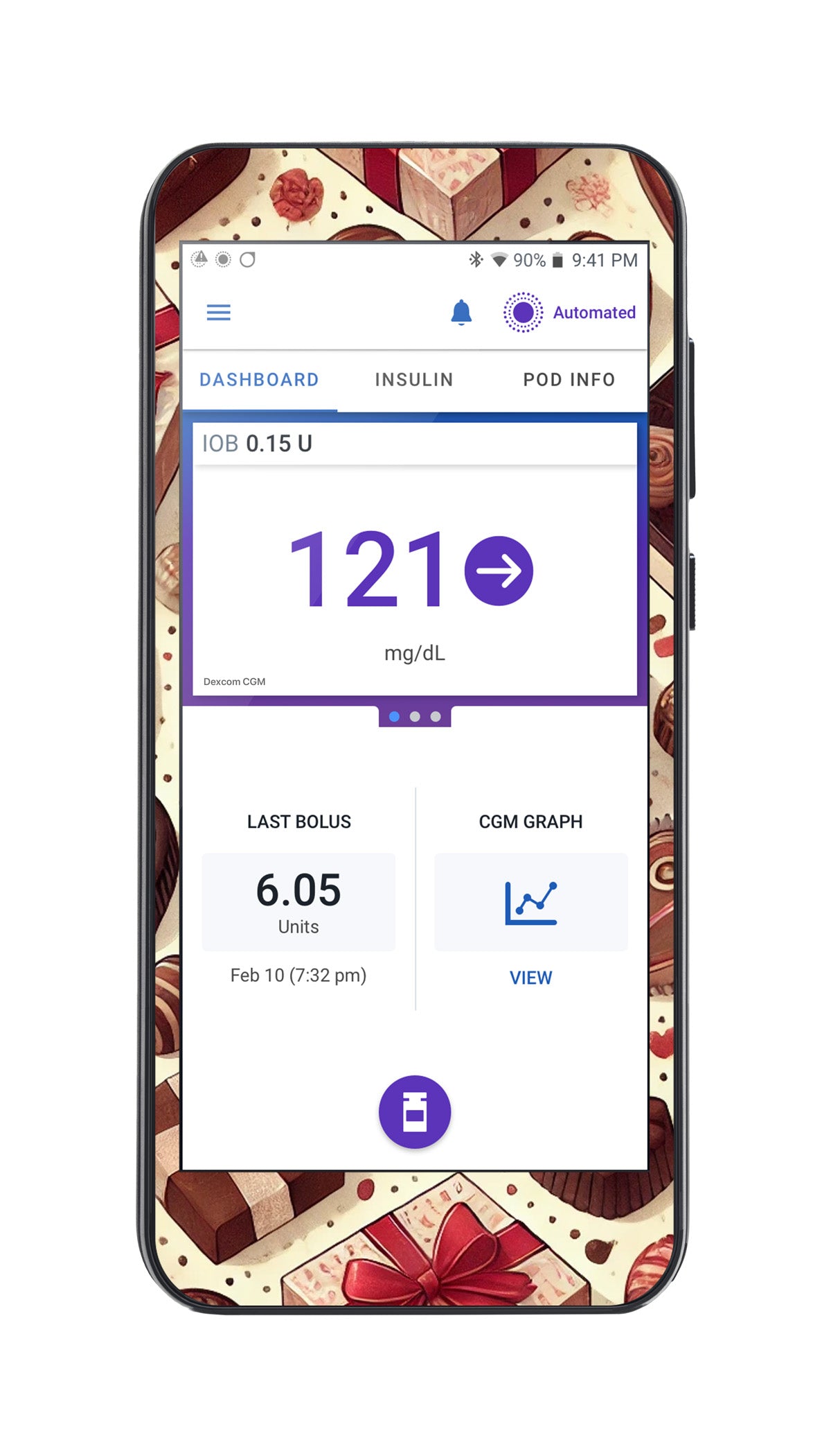 Chocolate Love Sticker for Omnipod ® 5 Controller – Pump Peelz