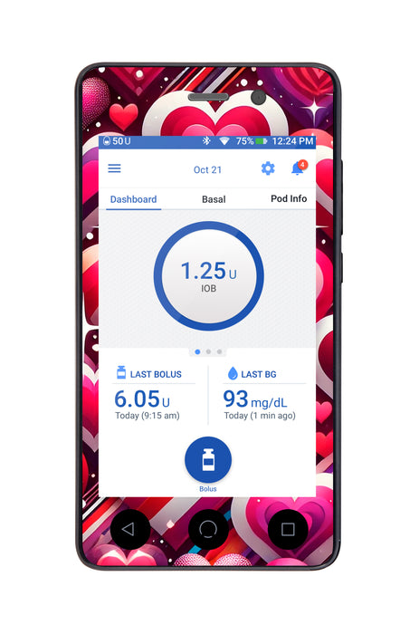 Sparkly Hearts for Omnipod DASH™