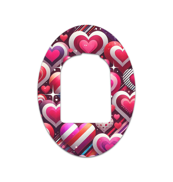 Sparkly Hearts Patch Tape Designed for the Omnipod