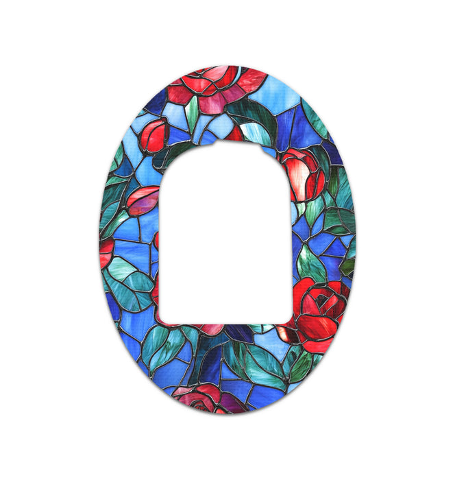 Crimson Blooms Patch Tape Designed for the Omnipod