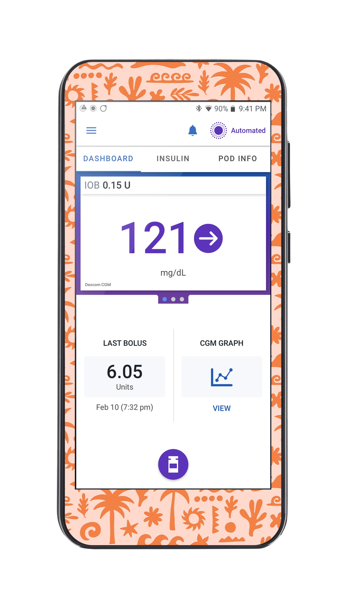 Terracotta Tides Sticker for Omnipod® 5 Controller – Pump Peelz