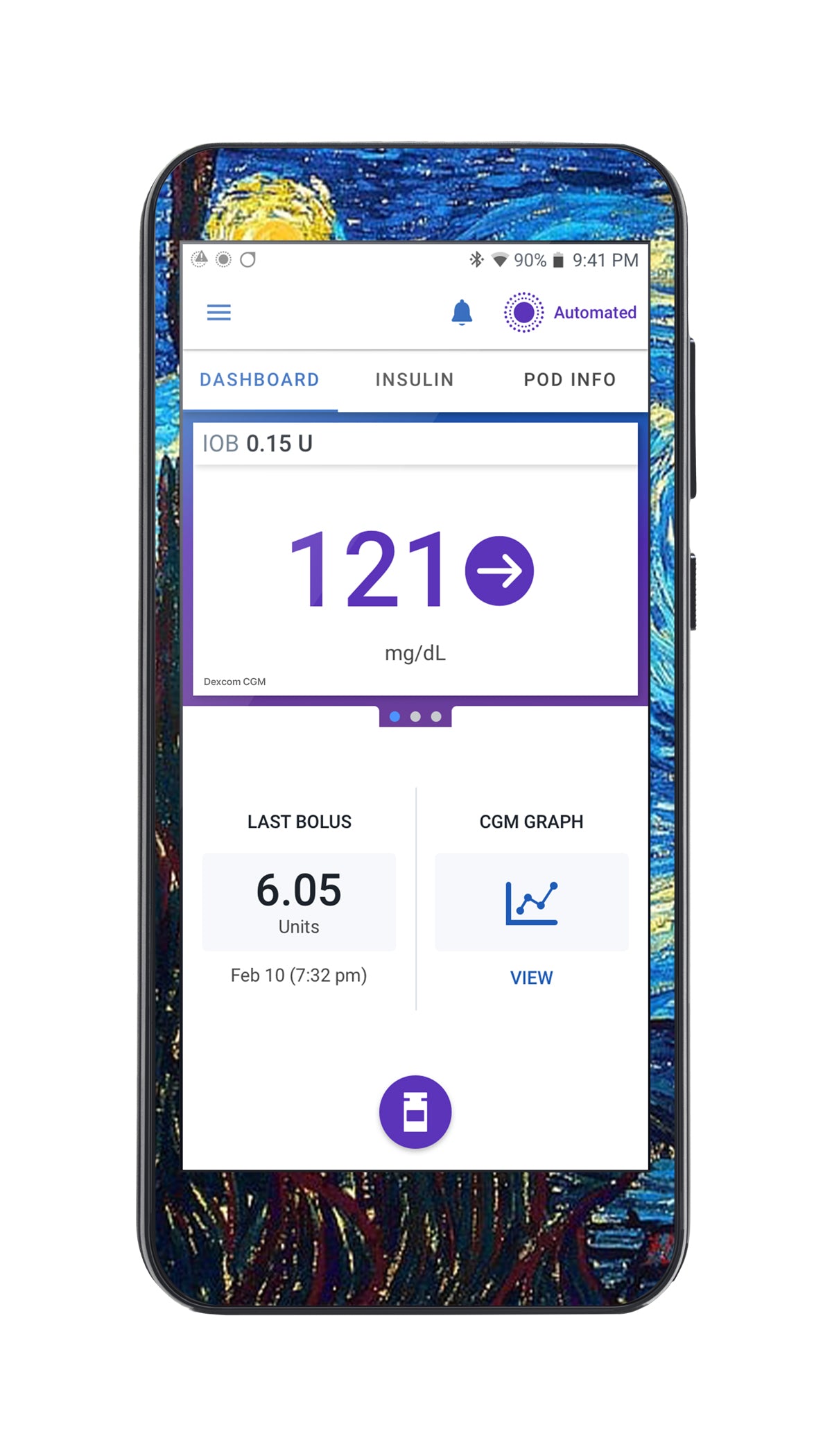 Starry Night Sticker for Omnipod ® 5 Controller – Pump Peelz