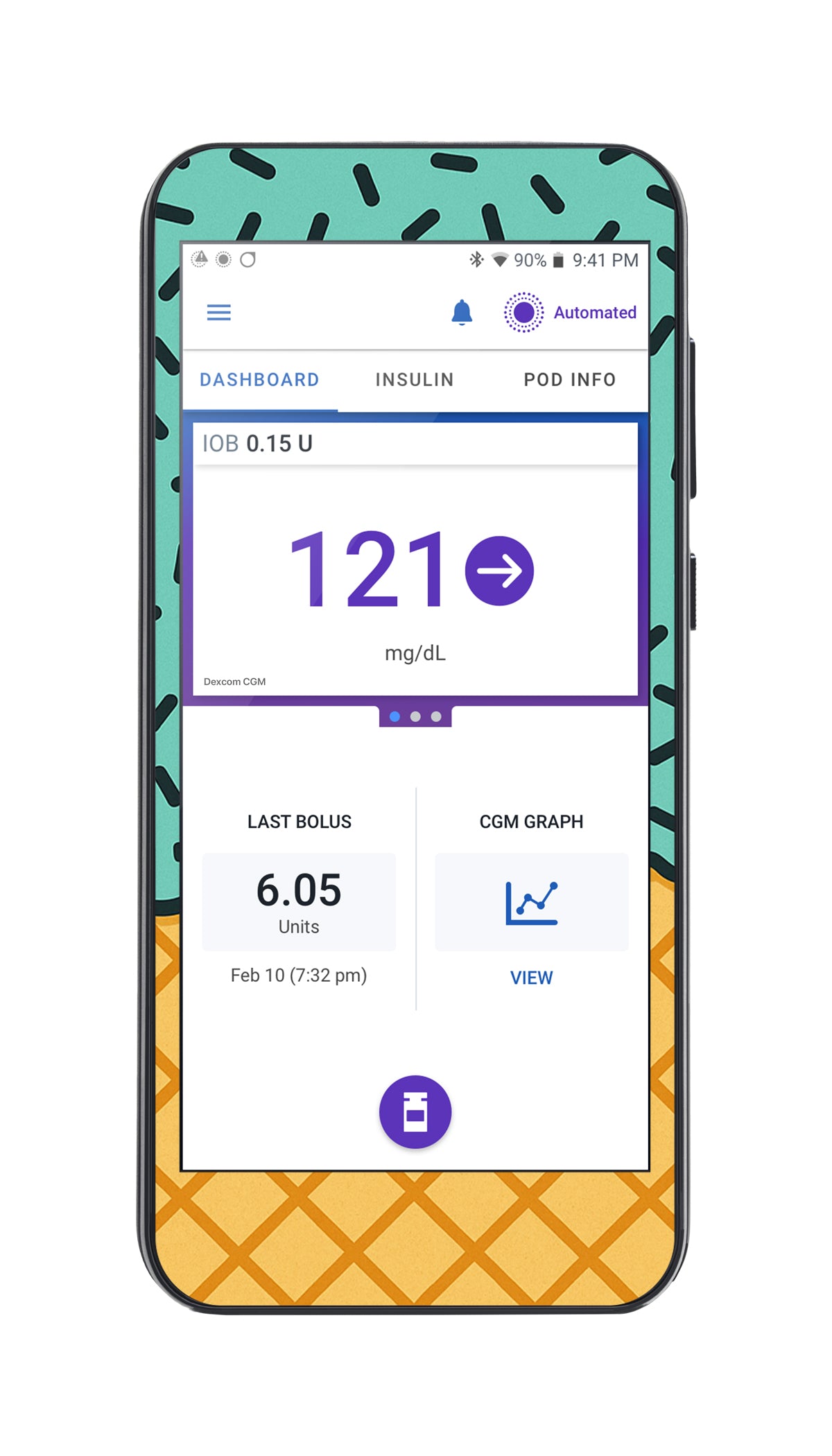 Ice Cream Social Sticker for Omnipod® 5 Controller – Pump Peelz