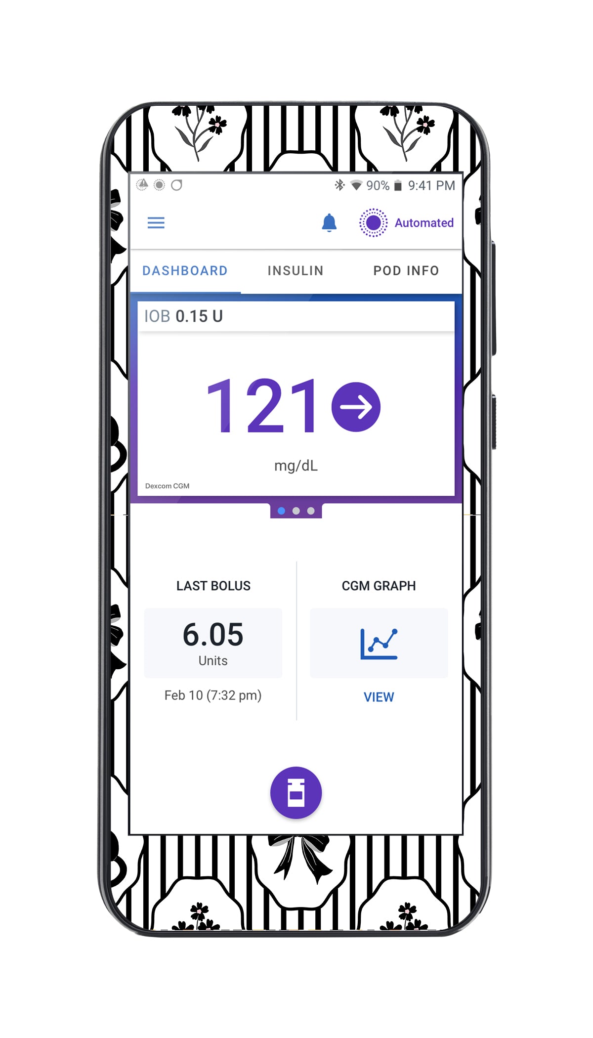 Midnight Cat Sticker for Omnipod® 5 Controller – Pump Peelz