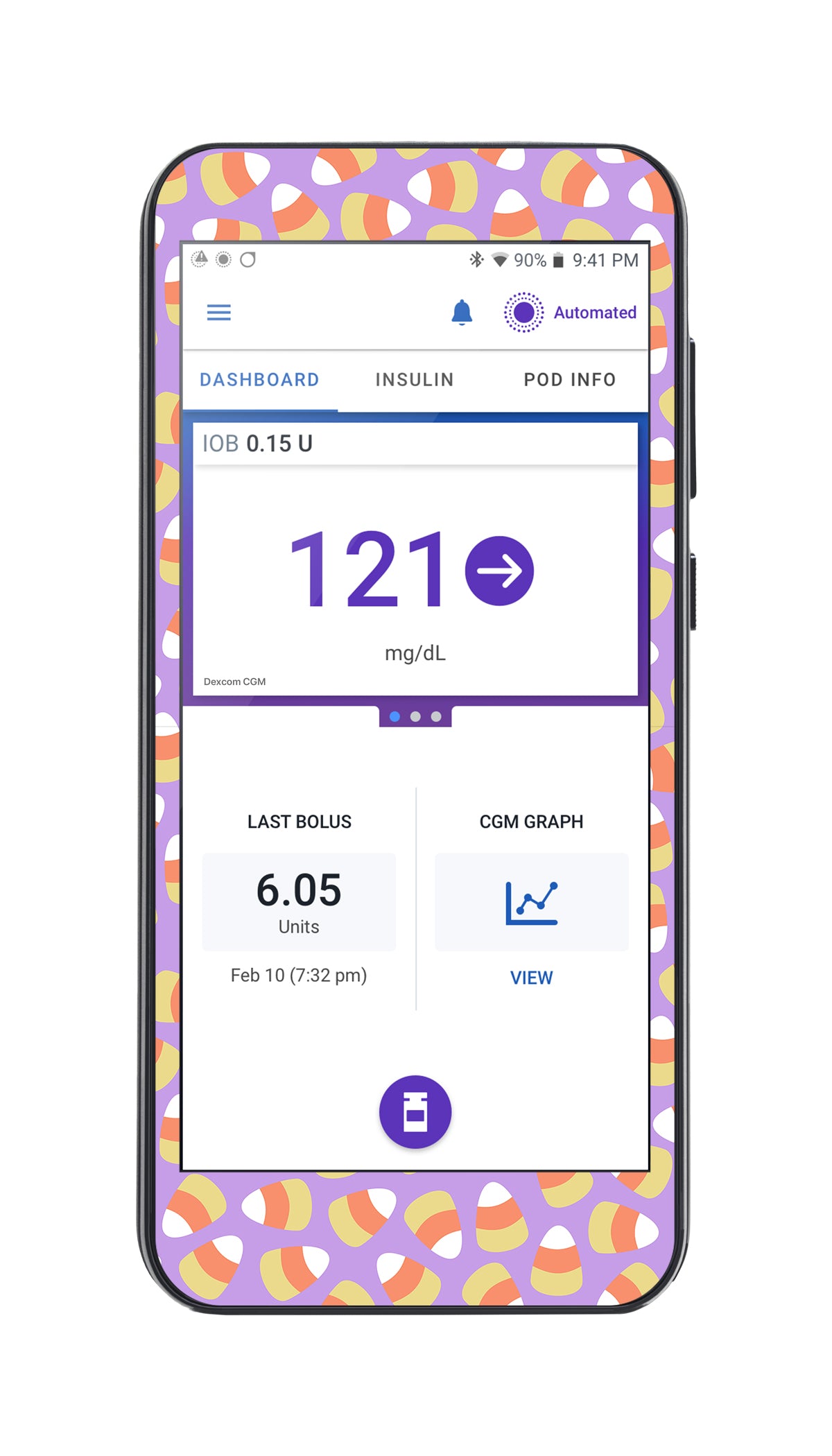 Candy Corn Sticker for Omnipod® 5 Controller – Pump Peelz