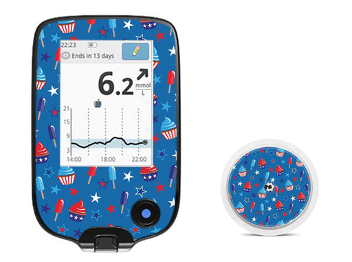 Patriotic Dessert For Freestyle Libre Receiver + Sensor Libre