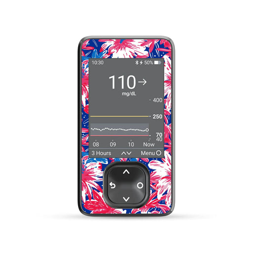 Patriotic Flowers DEXCOM G7 and Stelo Touchscreen Receiver-Pump Peelz