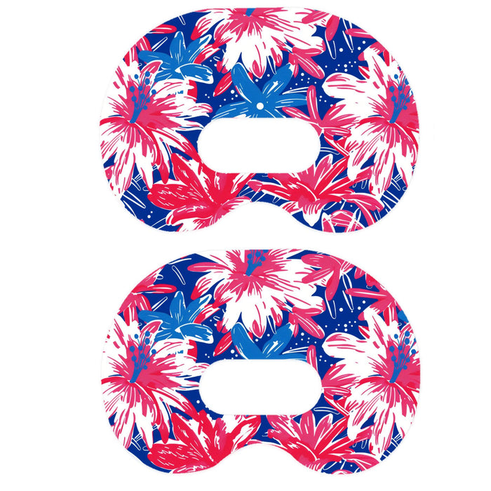 Patriotic Flowers Medtronic CGM Patch Tape-Pump Peelz