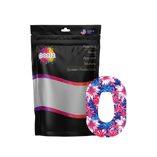 Patriotic Flowers Patch Patch Tape Designed for the DEXCOM G6-Pump Peelz