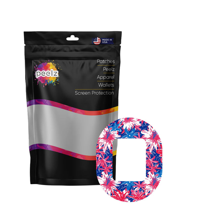 Patriotic Flowers Patch Tape Designed for the Tandem Mobi-Pump Peelz