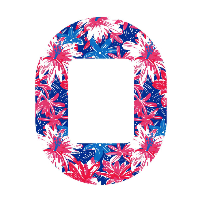 Patriotic Flowers Patch Tape Designed for the Tandem Mobi-Pump Peelz