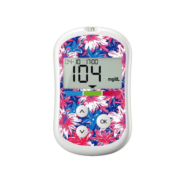 Patriotic Flowers for OneTouch Verio Flex Glucometer-Pump Peelz