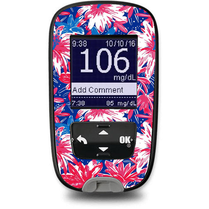 Patriotic Flowers for the Accu-Chek Guide Glucometer-Pump Peelz