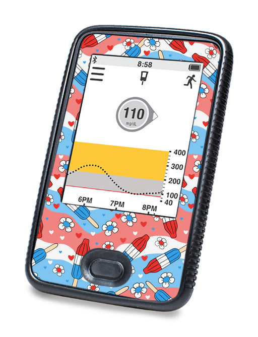 Patriotic Popsicles DEXCOM G6 Touchscreen Receiver-Pump Peelz