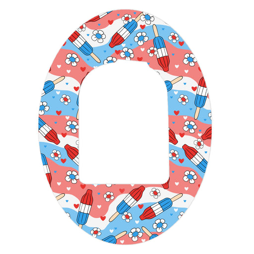 Patriotic Popsicles Omnipod Patch Tape-Pump Peelz