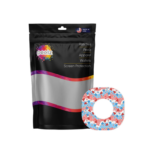 Patriotic Popsicles Patch Patch Tape Designed for the DEXCOM G7 and Stelo-Pump Peelz