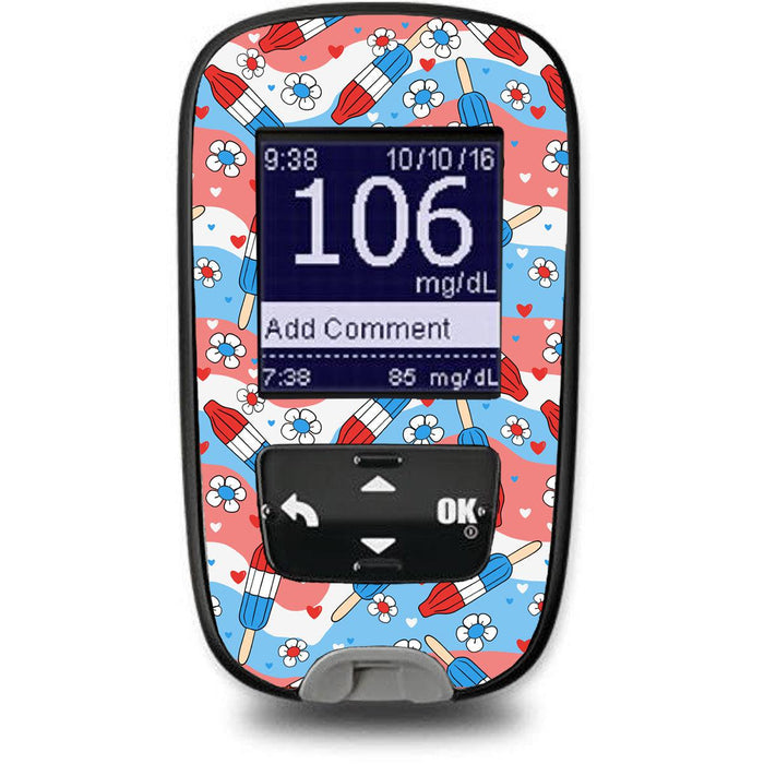 Patriotic Popsicles for the Accu-Chek Guide Glucometer-Pump Peelz