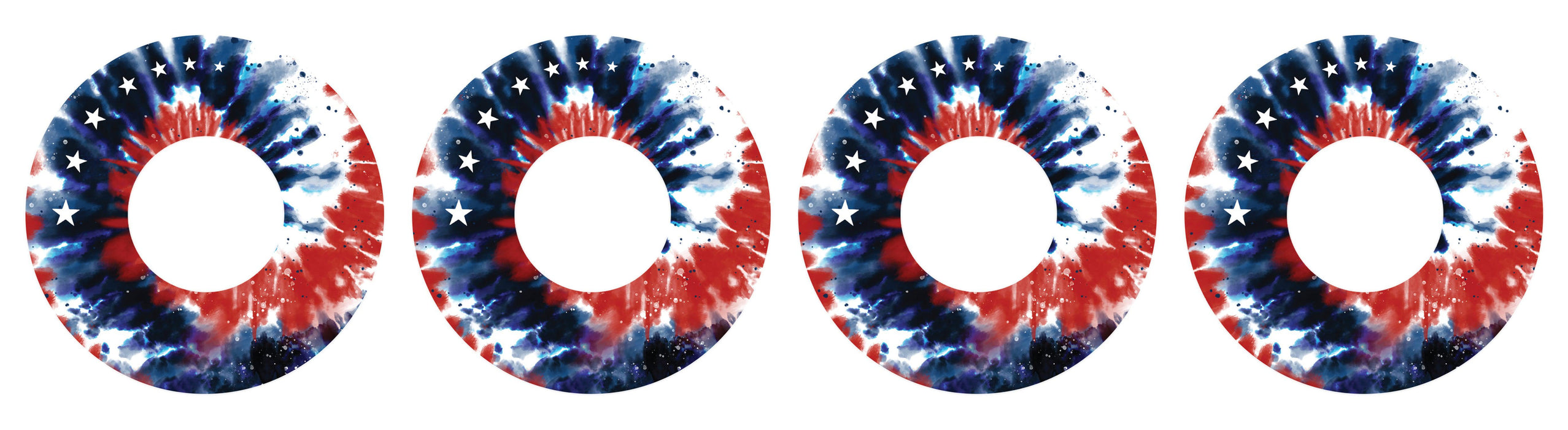 Patriotic Tie Dye Patch Tape Designed for the FreeStyle Libre 2-Pump Peelz