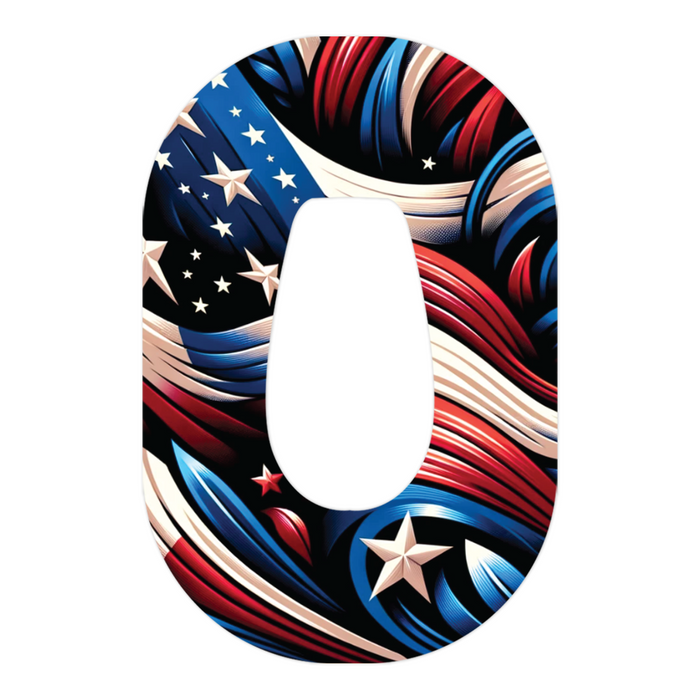 Patriotic Variety Pack Patch Patch Tape Designed for the DEXCOM G6-Pump Peelz