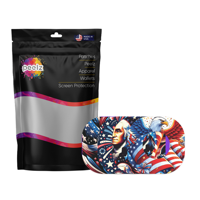 Patriotic Variety Pack Patch Patch Tape Designed for the DEXCOM G7 and Stelo-Pump Peelz