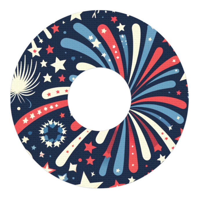 Patriotic Variety Pack Patch Patch Tape Designed for the FreeStyle Libre 3-Pump Peelz