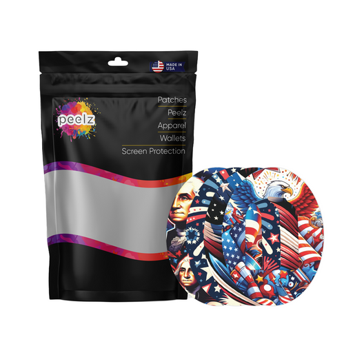 Patriotic Variety Pack Patch Patch Tape Designed for the Omnipod-Pump Peelz