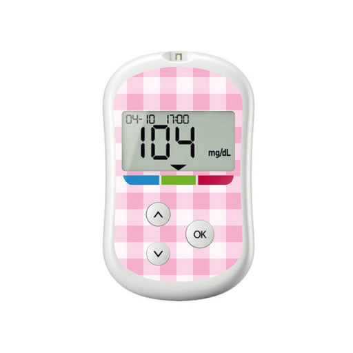 Pink Plaid for OneTouch Verio Flex Glucometer-Pump Peelz