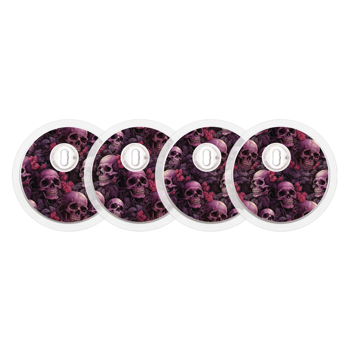 Pink Skulls Designed for the FreeStyle Libre 3 Sensor-Pump Peelz