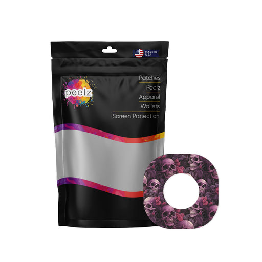 Pink Skulls Patch Tape Designed for the DEXCOM G7 and Stelo-Pump Peelz