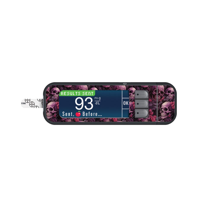 Pink Skulls for Bayer Contour Next Glucometer-Pump Peelz