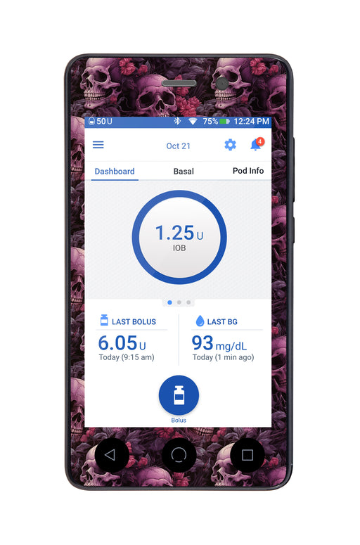 Pink Skulls for Omnipod DASH™-Pump Peelz