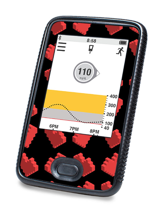 Pixel Hearts DEXCOM G6 Touchscreen Receiver-Pump Peelz