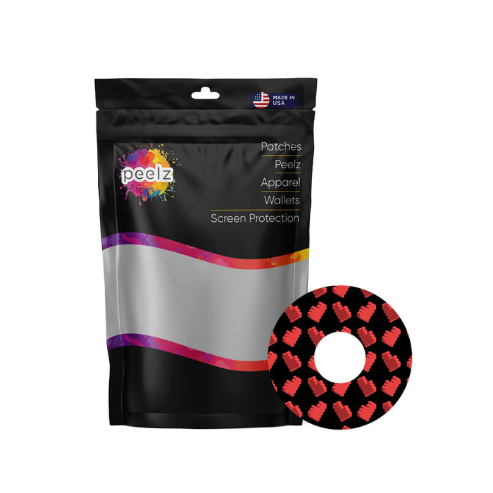 Pixel Hearts Patch Tape Designed for the FreeStyle Libre 3-Pump Peelz