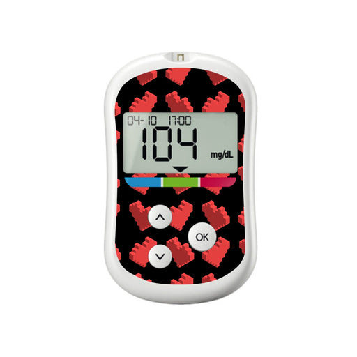 Pixel Hearts for OneTouch Verio Flex Glucometer-Pump Peelz