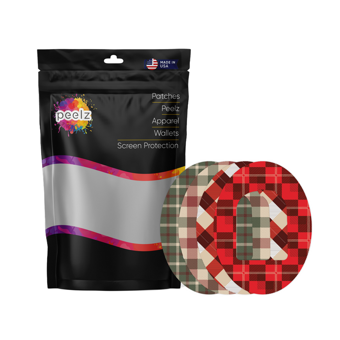 Plaid Variety Patch Omnipod Tape-Pump Peelz