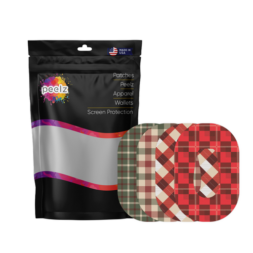 Plaid Variety Patch Tape Designed for the DEXCOM G6-Pump Peelz