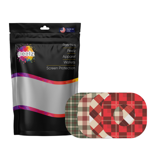 Plaid Variety Patch Tape Designed for the DEXCOM G7 and Stelo-Pump Peelz