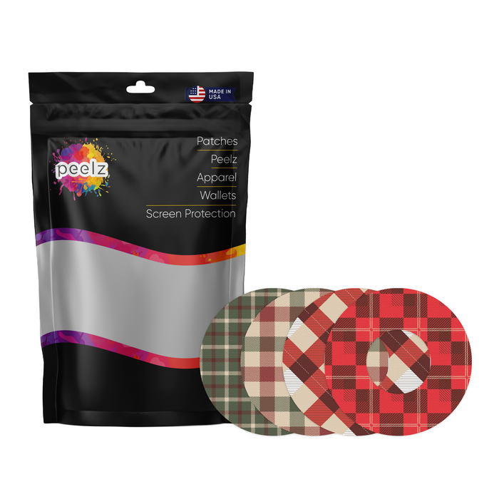 Plaid Variety Patch Tape Designed for the FreeStyle Libre 2-Pump Peelz