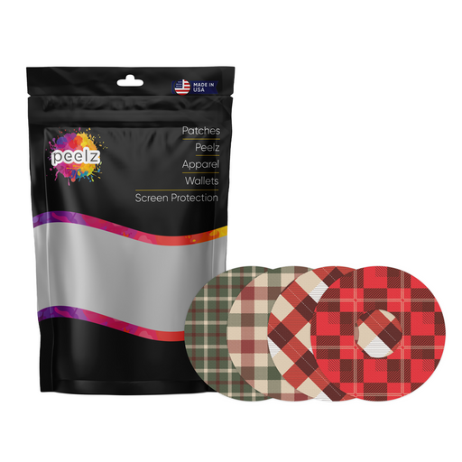 Plaid Variety Patch Tape Designed for the FreeStyle Libre 3-Pump Peelz