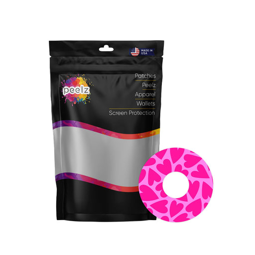 Puffy Hearts Patch Tape Designed for the FreeStyle Libre 3-Pump Peelz